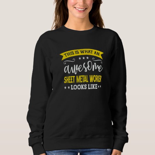 Sheet Metal Worker Job Title Employee Sheet Metal Sweatshirt (Vorderseite)