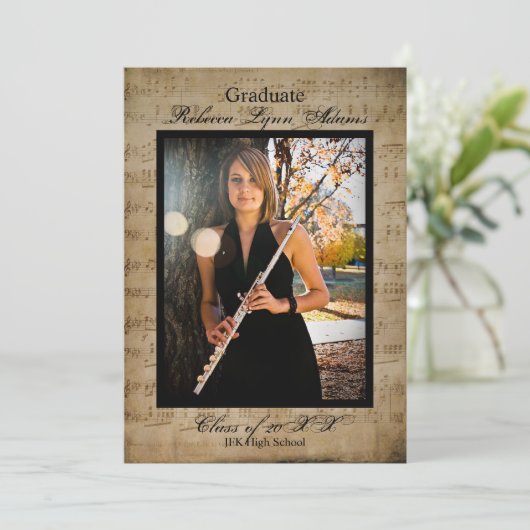 Sheet Music Abschluss Ankündigung mit/Fotos (Stehend Vorderseite)