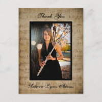 Sheet Music Abschluss Vielen Dank - Post Card