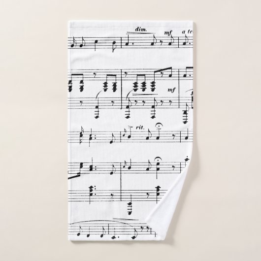Sheet Music Badhandtuch Set (Handtuch)