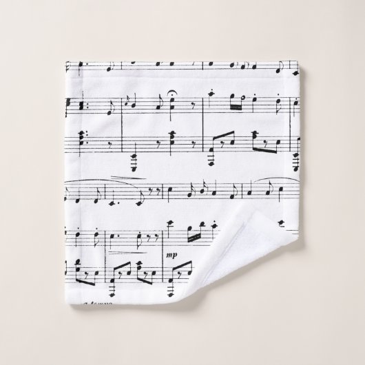 Sheet Music Badhandtuch Set (Waschlappen)