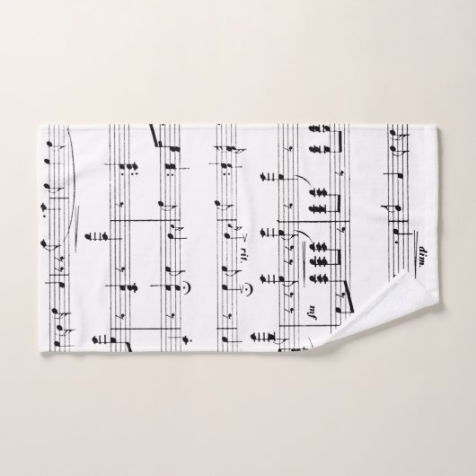 Sheet Music Badhandtuch Set (Handtuch)