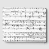 Sheet Music Black and White Pattern Gästebuch (Rückseite)