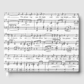 Sheet Music Black and White Pattern Gästebuch (Vorderseite)