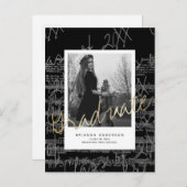 Sheet Music Black Foto Abschluss Ankündigung (Vorne/Hinten)