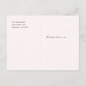 Sheet Music Brush Script Pink Foto Abschluss Ankündigungspostkarte (Rückseite)