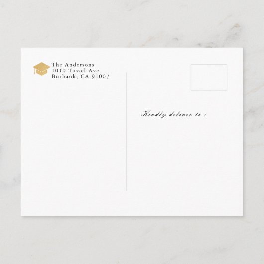 Sheet Music Burgundy Foto Abschluss Ankündigung (Rückseite)