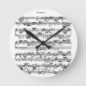 Sheet Music by Bach Runde Wanduhr (Vorderseite)