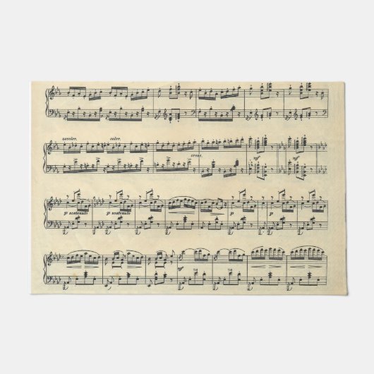 Sheet Music Design Fußmatte (Vorderseite)