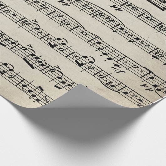 Sheet Music Design Geschenkpapier (Ecke)