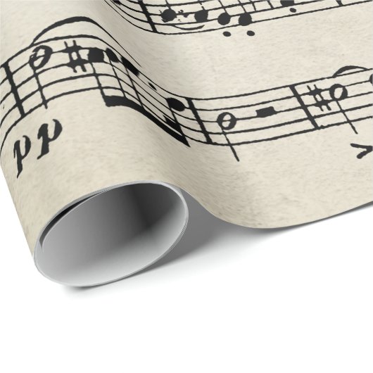 Sheet Music Design Geschenkpapier (Rolleneckpunkt)