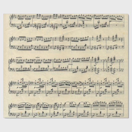 Sheet Music Design Geschenkpapier (Flach)