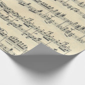 Sheet Music Design Geschenkpapier (Ecke)