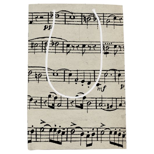 Sheet Music Design Mittlere Geschenktüte (Vorderseite)