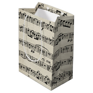 Sheet Music Design Mittlere Geschenktüte