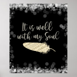 Sheet Music Fether with It Is Well with my Soul Poster