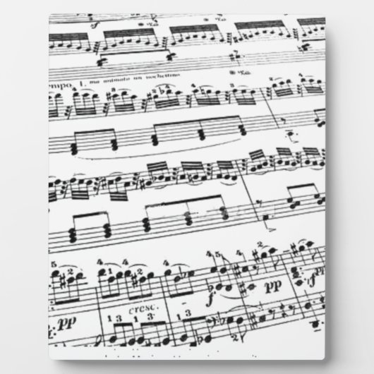 Sheet Music Fotoplatte (Vorderseite)
