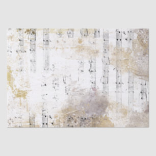 Sheet Music Gold Silver Musiknoten Entwürfe Idee Seidenpapier