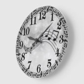 Sheet Music Große Wanduhr (Winkel)