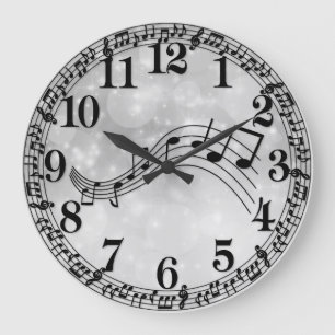 Sheet Music Große Wanduhr