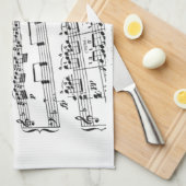 Sheet Music Handtuch (Viertel Falte)