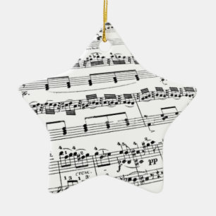 Sheet Music Keramik Ornament