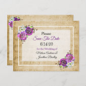 Sheet Music Lila Rose Save the Date Postkarte (Vorne/Hinten)