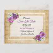 Sheet Music Lila Rose Save the Date Postkarte (Vorderseite)