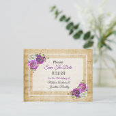 Sheet Music Lila Rose Save the Date Postkarte (Stehend Vorderseite)