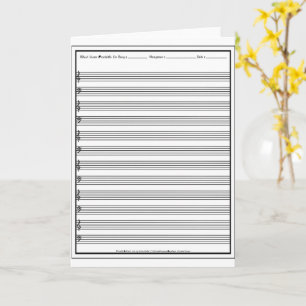 Sheet Music Manuscript Staff Line Clef Karte