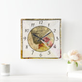 Sheet Music, Musical Notes Kitchen Quadratische Wanduhr (Zuhause)