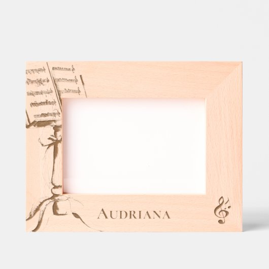 Sheet Music Notes Personalized Geätzte Rahmen (Vorderseite)