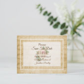 Sheet Music Pink Save the Date Postkarte (Stehend Vorderseite)