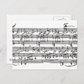 Sheet Music Postkarte (Vorne/Hinten)