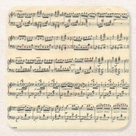 Sheet Music Rechteckiger Pappuntersetzer