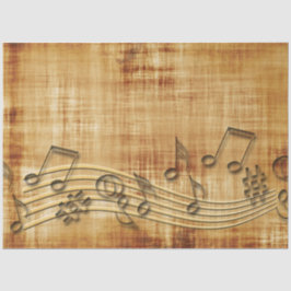 Sheet Music Rustic Gold Hintergrund Decoupage Seidenpapier