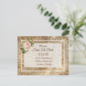 Sheet Music Save the Date Postcard Ankündigungspostkarte (Stehend Vorderseite)