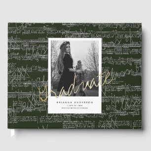 Sheet Music Script Green Abschluss Guest Book Gästebuch