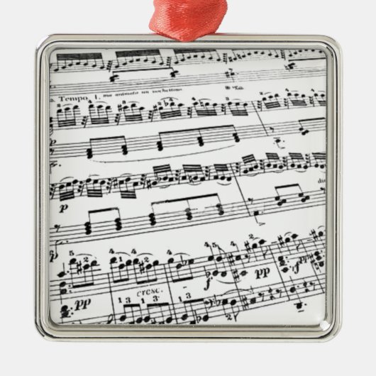 Sheet Music Silbernes Ornament (Vorne)