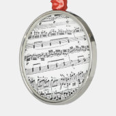 Sheet Music Silbernes Ornament (Links)