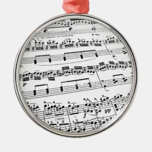 Sheet Music Silbernes Ornament (Vorne)