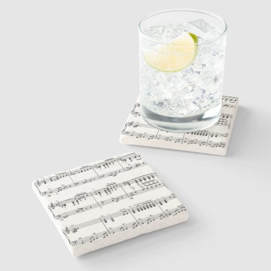 Sheet Music Steinuntersetzer (Seitenansicht)