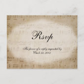 Sheet Music UAWG Dinner Choice Postcard Einladungspostkarte (Vorderseite)