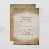 Sheet Music UAWG RSVP Karte (Vorne/Hinten)