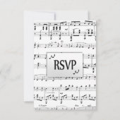 Sheet Music UAWG with Menu Choice RSVP Karte (Rückseite)