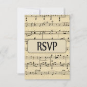 Sheet Music UAWG with Menu Choice RSVP Karte (Rückseite)