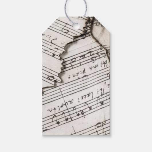 Sheet-Musiknoten - Tag für Geschenke Geschenkanhänger (Vorderseite)