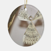 Sheet Musiknotens Weihnachtsangel Pearl Keramik Ornament (Links)