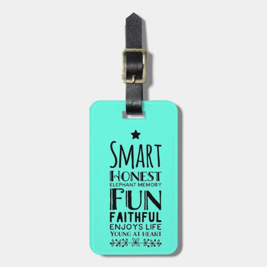 Sheffey Acronym Gepäckanhänger (Vorderseite vertikal)