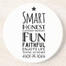 Sheffey Akronym mit einem Star Getränkeuntersetzer